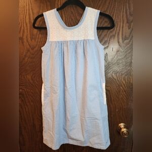 Vineyard Vines Girl’s Blue Seersucker Summer Sleeveless Dress Size 12